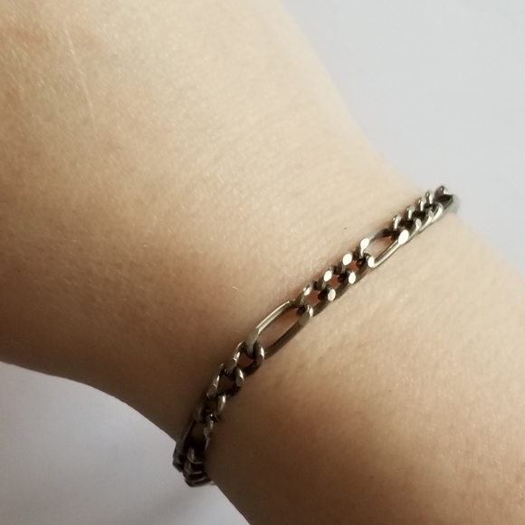 Vintage bracelet silver tone chain 8.5" - Picture 7 of 7